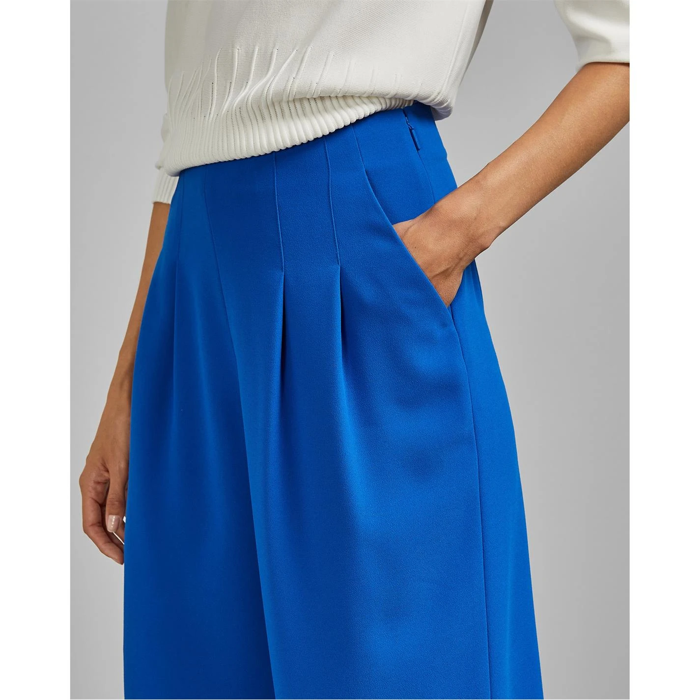 Ted Baker Zettah Pleated Culotte Trousers for Shorts Colour Blue 5 Ted Baker Zettah Pleated Culotte Trousers for Shorts Colour Blue - Image 3