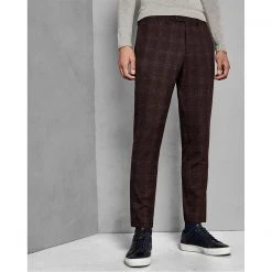 Ted Baker Ditro Boucle Trousers for Complete Suits Colour Dark Red