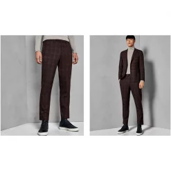 Ted Baker Ditro Boucle Trousers for Complete Suits Colour Dark Red -Outlet Wardrobe Mix Store 57932208 xxl a2