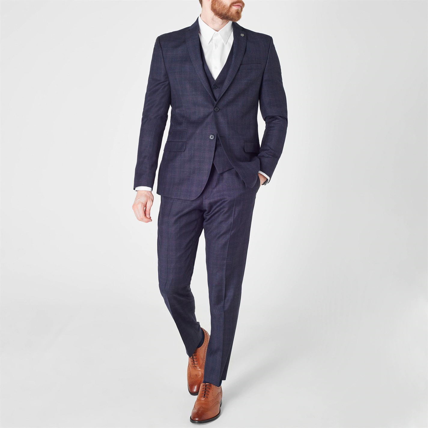 Ted Baker Loxley Slim Fit Trousers for Complete Suits Colour Navy 4 Ted Baker Loxley Slim Fit Trousers for Complete Suits Colour Navy - Image 2