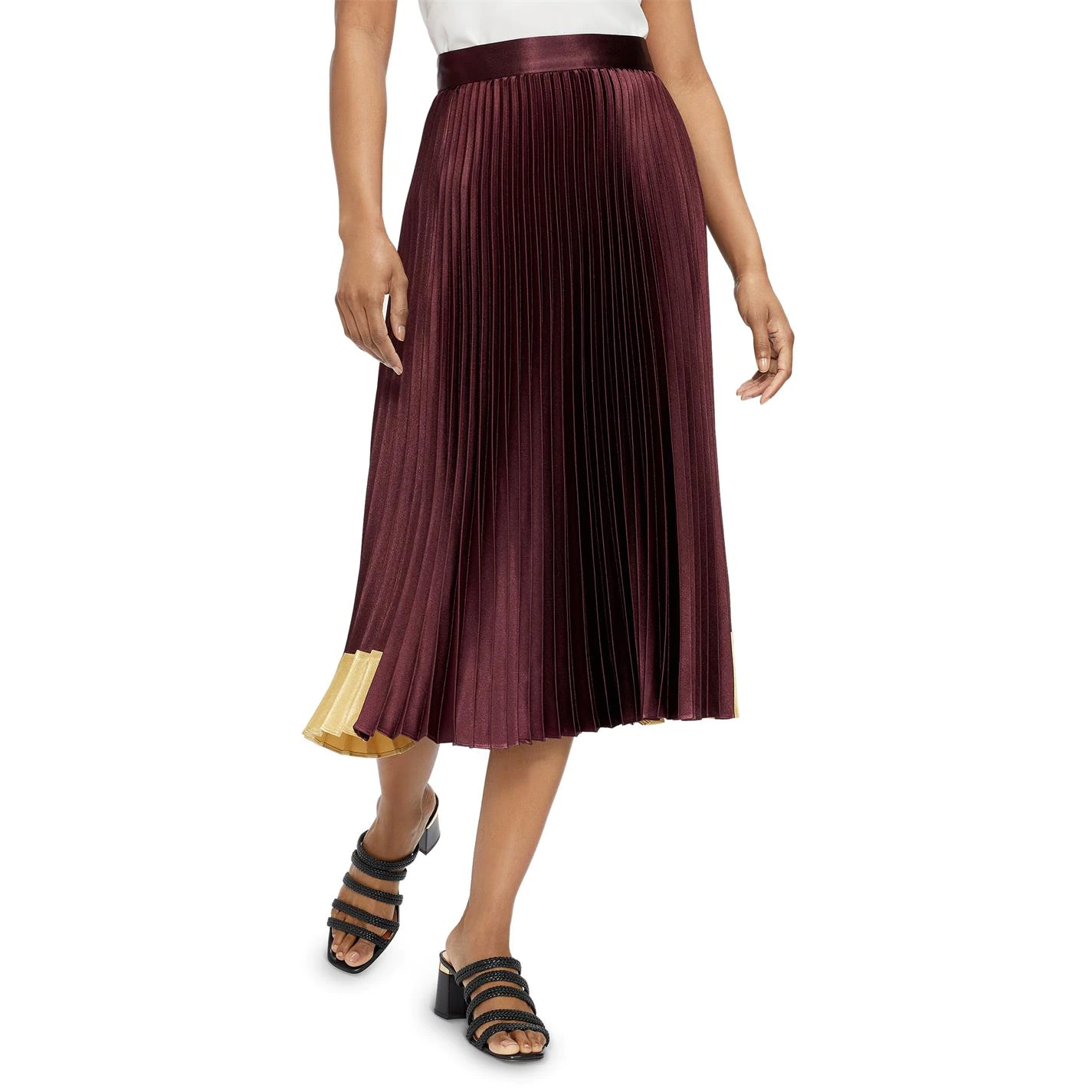 Ted Baker Glaycie Midi Skirt for Skirts Colour Dark Red 4 Ted Baker Glaycie Midi Skirt for Skirts Colour Dark Red - Image 2