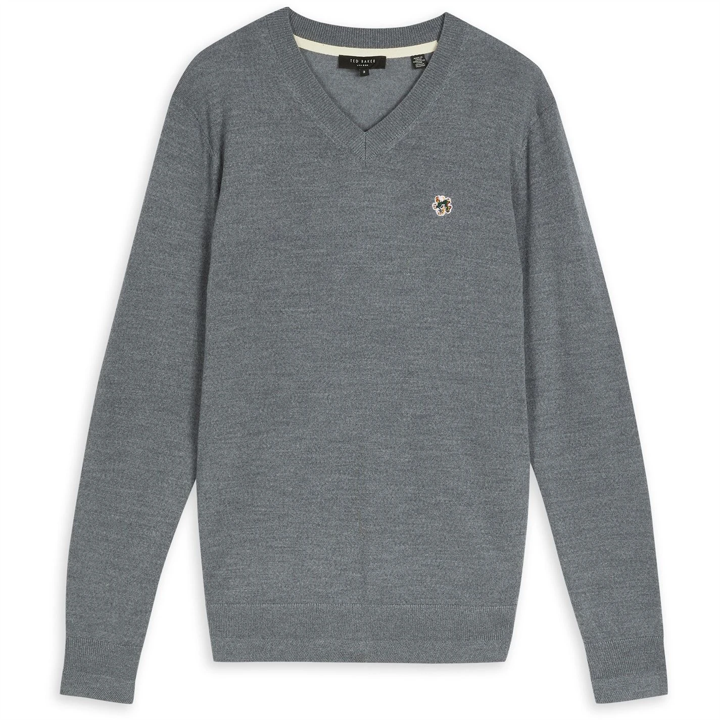 Ted Baker Kenton V Neck Jumper for T-Shirts Colour Charcoal 3 Ted Baker Kenton V Neck Jumper for T-Shirts Colour Charcoal