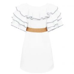 Ted Baker Meiyah Ruffle Dress for Dresses Colour White -Outlet Wardrobe Mix Store 59490801 xxl a10