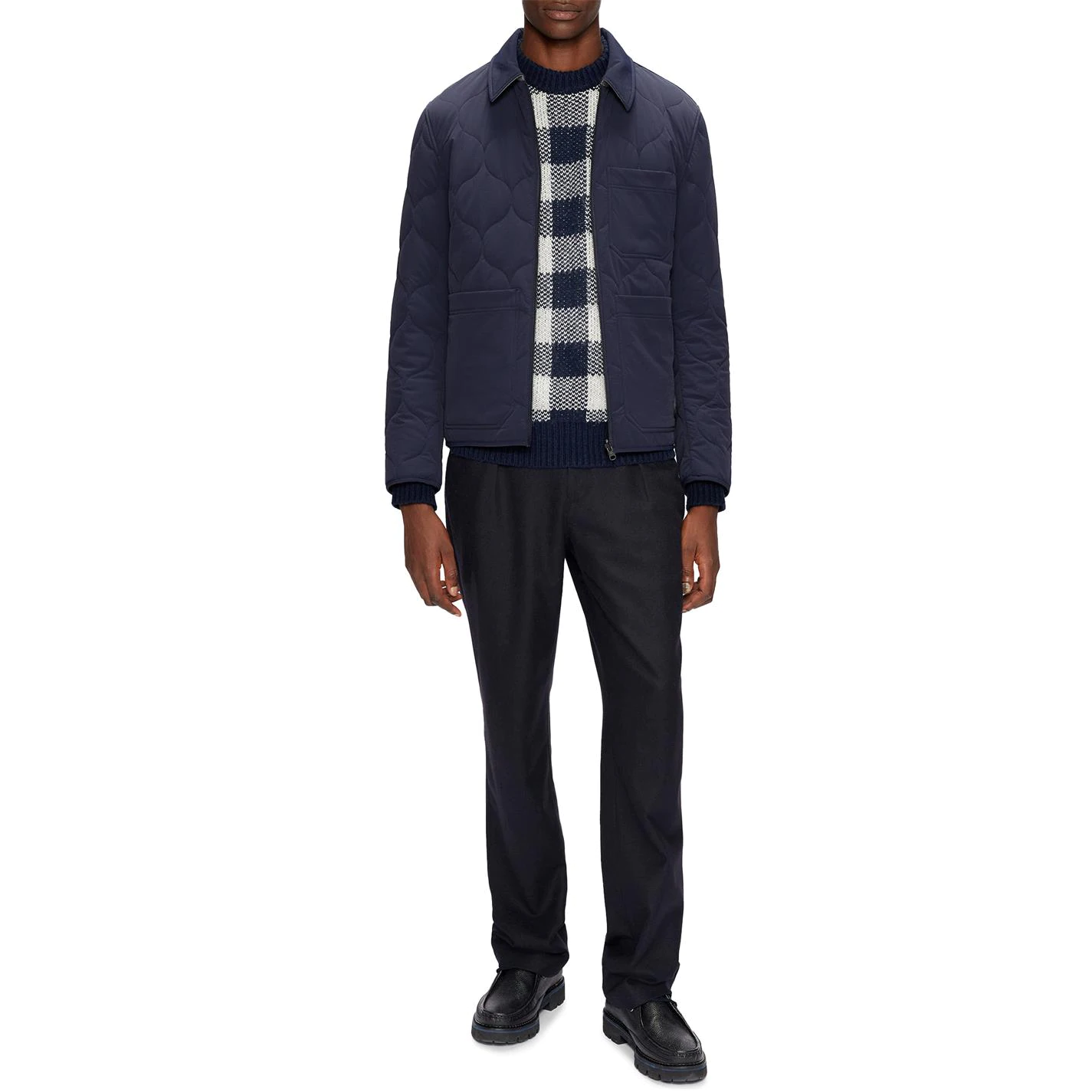 Ted Baker Schuss Reversible Quilted Jacket for Big & Tall Coats & Jackets Colour Navy 6 Ted Baker Schuss Reversible Quilted Jacket for Big & Tall Coats & Jackets Colour Navy - Image 4