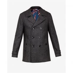 Ted Baker Wool Peacoat for Coats & Jackets Colour Grey