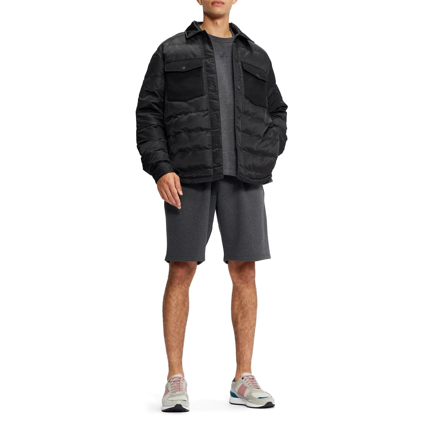 Ted Baker Velocity Quilted Over Shirt for Big & Tall Coats & Jackets Colour Black 6 Ted Baker Velocity Quilted Over Shirt for Big & Tall Coats & Jackets Colour Black - Image 4