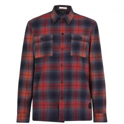 Ted Baker Ted Baker Lecture Shacket for Big & Tall Coats & Jackets Colour Dark red