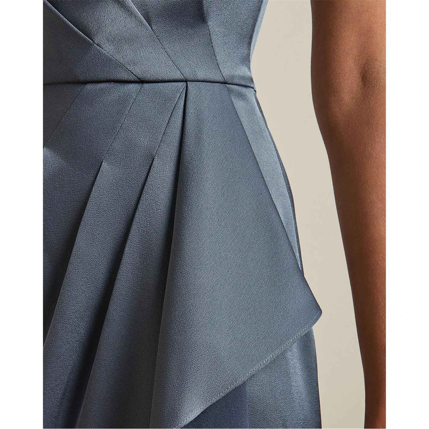 Ted Baker Ridah Waterfall Dress for Bridesmaid Dresses Colour Gunmetal 6 Ted Baker Ridah Waterfall Dress for Bridesmaid Dresses Colour Gunmetal - Image 4