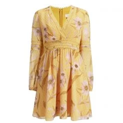 Ted Baker Posyy Mini Dress for Dresses Colour Yellow
