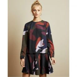 Ted Baker Rosarin Long Sleeve Dress for Dresses Colour Black -Outlet Wardrobe Mix Store 63382503 xxl a1