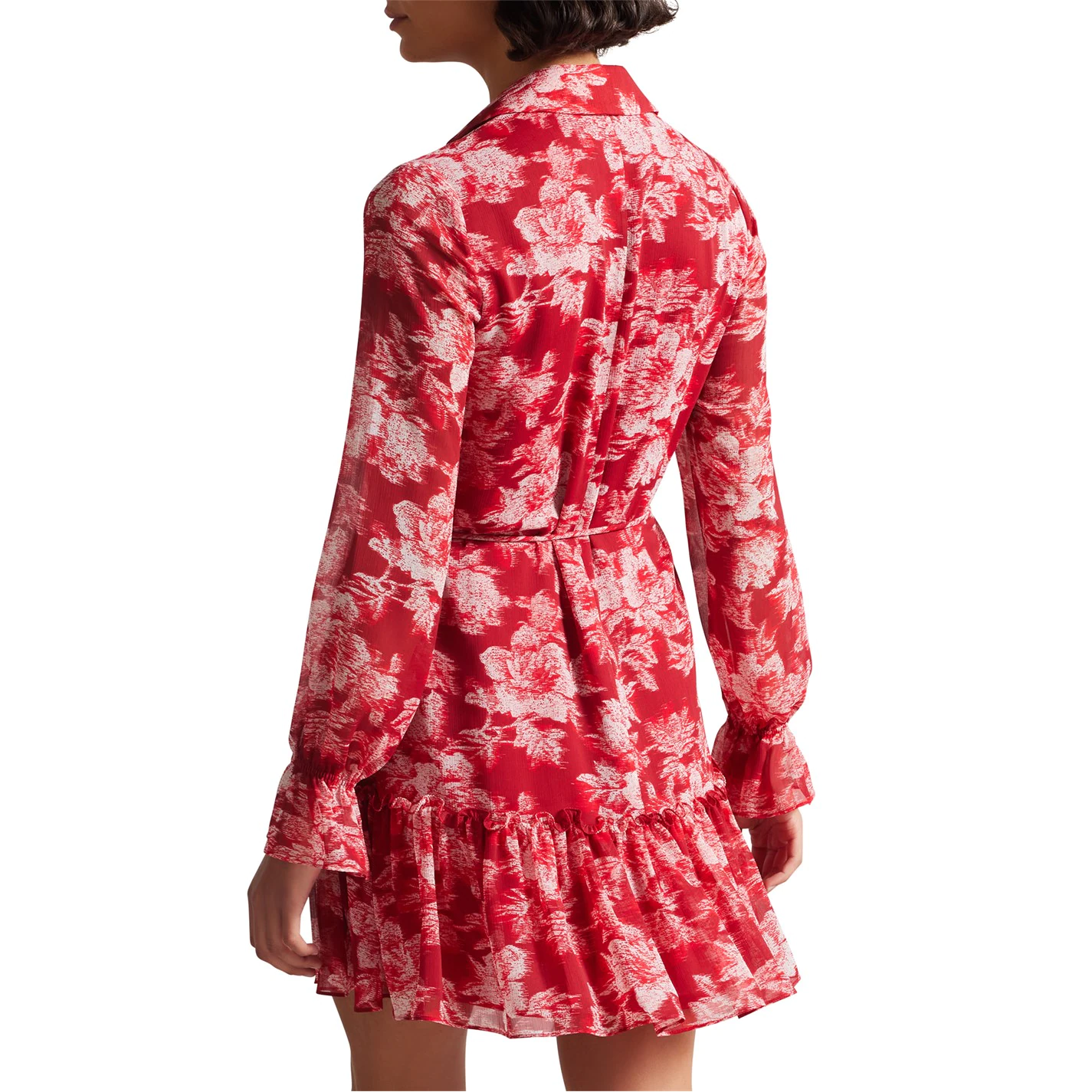 Ted Baker Linndie Ruffle Dress for Dresses Colour Red 6 Ted Baker Linndie Ruffle Dress for Dresses Colour Red - Image 4