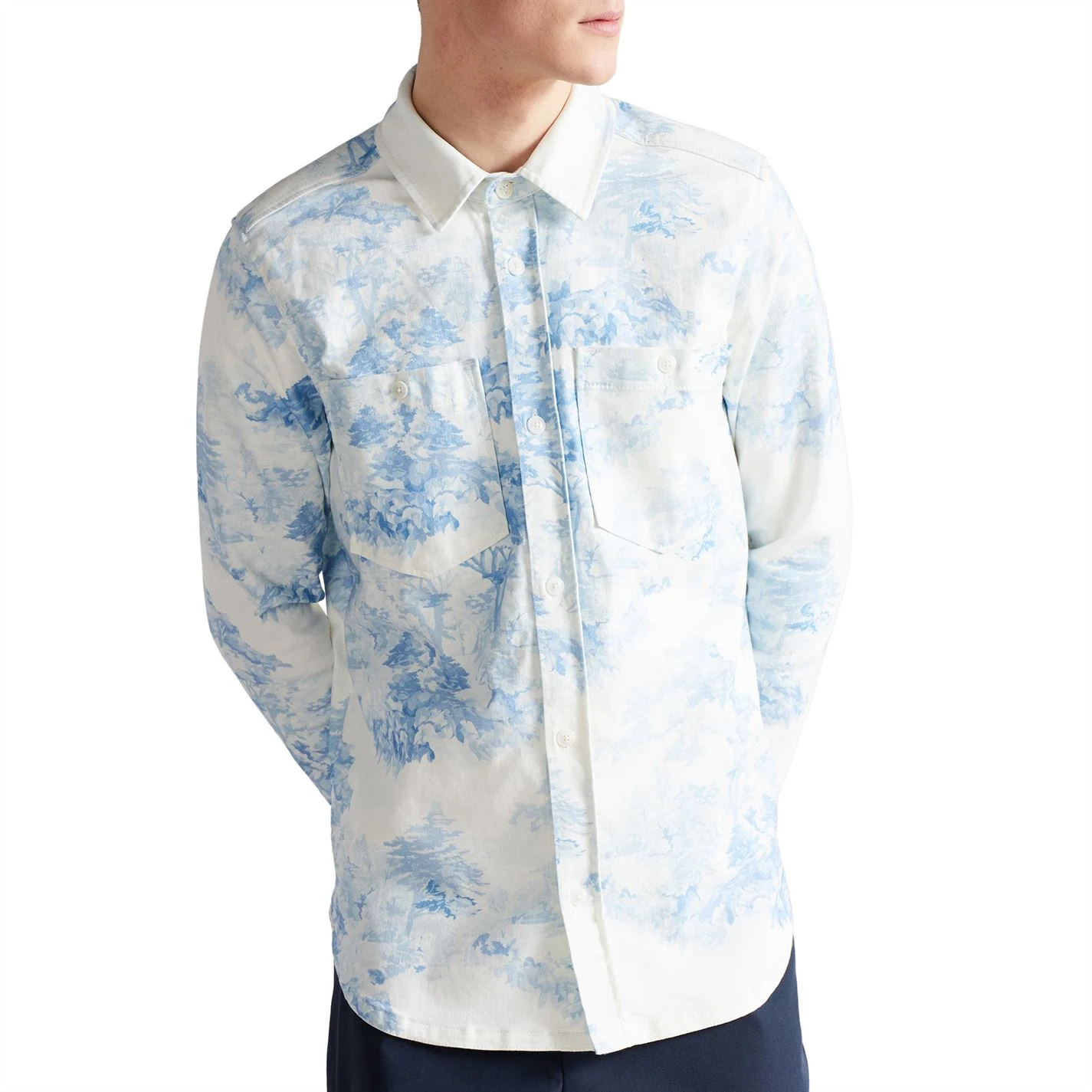 Ted Baker Liburty Denim Shirt for Casual Shirts Colour White 5 Ted Baker Liburty Denim Shirt for Casual Shirts Colour White - Image 3