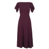 Ted Baker Tulipi Midi Tea Dress for Wedding Guest Dresses Colour Dp Purple -Outlet Wardrobe Mix Store 64762324 xxl
