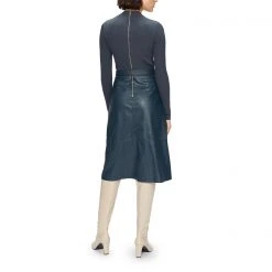 Ted Baker Alltaa Knit And Faux Leather Dress for Dresses Colour Midnight -Outlet Wardrobe Mix Store 64762518 xxl a2