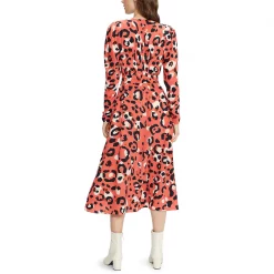 Ted Baker Ted Leopard Isbeil Midi A Line Dress for Dresses Colour Coral -Outlet Wardrobe Mix Store 64762812 xxl a2