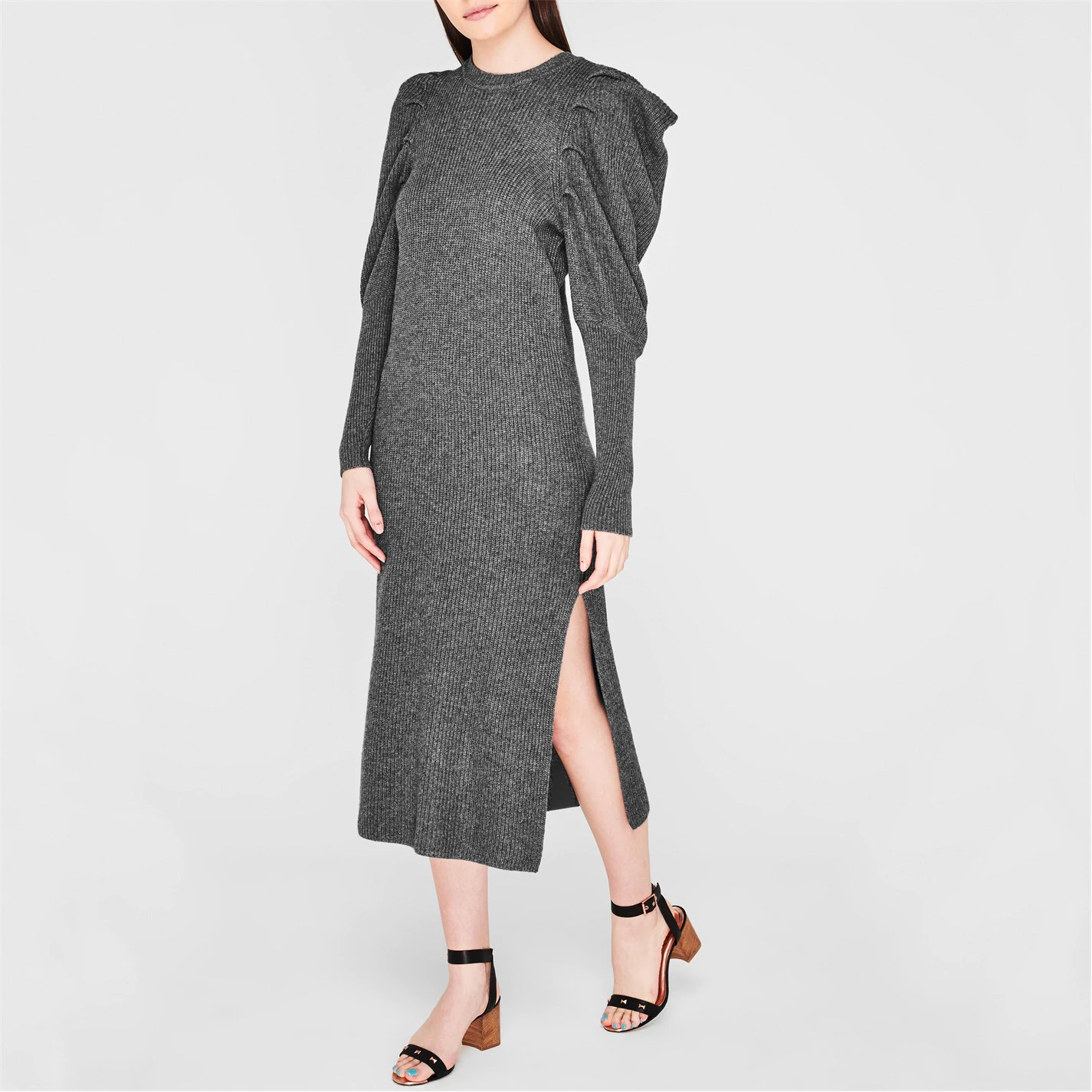 Ted Baker Victoria Long Sleeve Dress for Dresses Colour Dark Grey 4 Ted Baker Victoria Long Sleeve Dress for Dresses Colour Dark Grey - Image 2