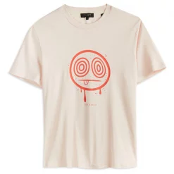 Ted Baker Iviy Face Graphic T Shirt for Tops Colour Pink