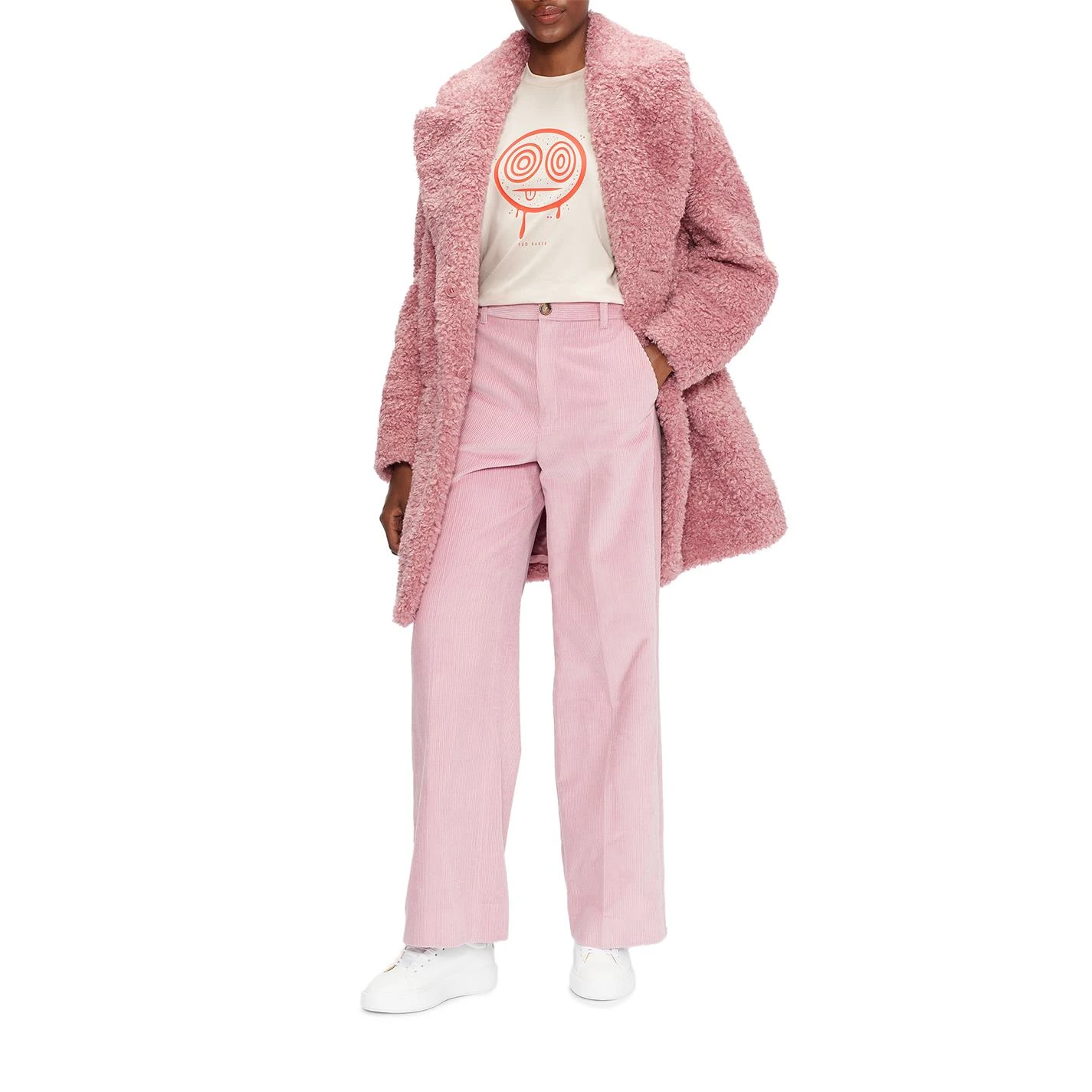 Ted Baker Iviy Face Graphic T Shirt for Tops Colour Pink 4 Ted Baker Iviy Face Graphic T Shirt for Tops Colour Pink - Image 2