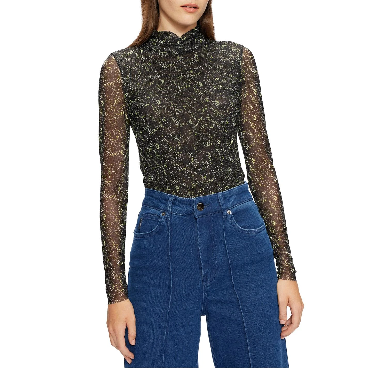 Ted Baker Teeana Mesh T Shirt for Tops Colour Black 4 Ted Baker Teeana Mesh T Shirt for Tops Colour Black - Image 2