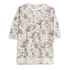 Ted Baker Reihel Linen T Shirt for Tops Colour White