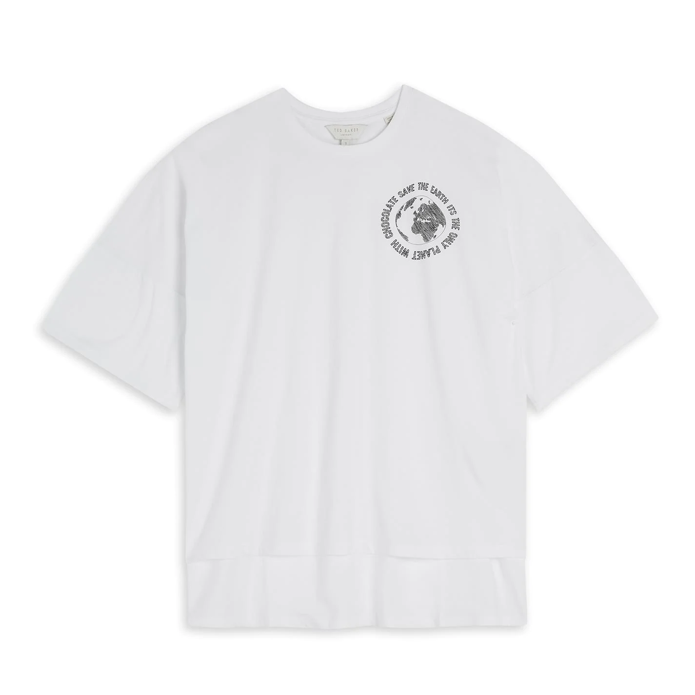 Ted Baker Joosiee Earth T Shirt for Tops Colour White 3 Ted Baker Joosiee Earth T Shirt for Tops Colour White