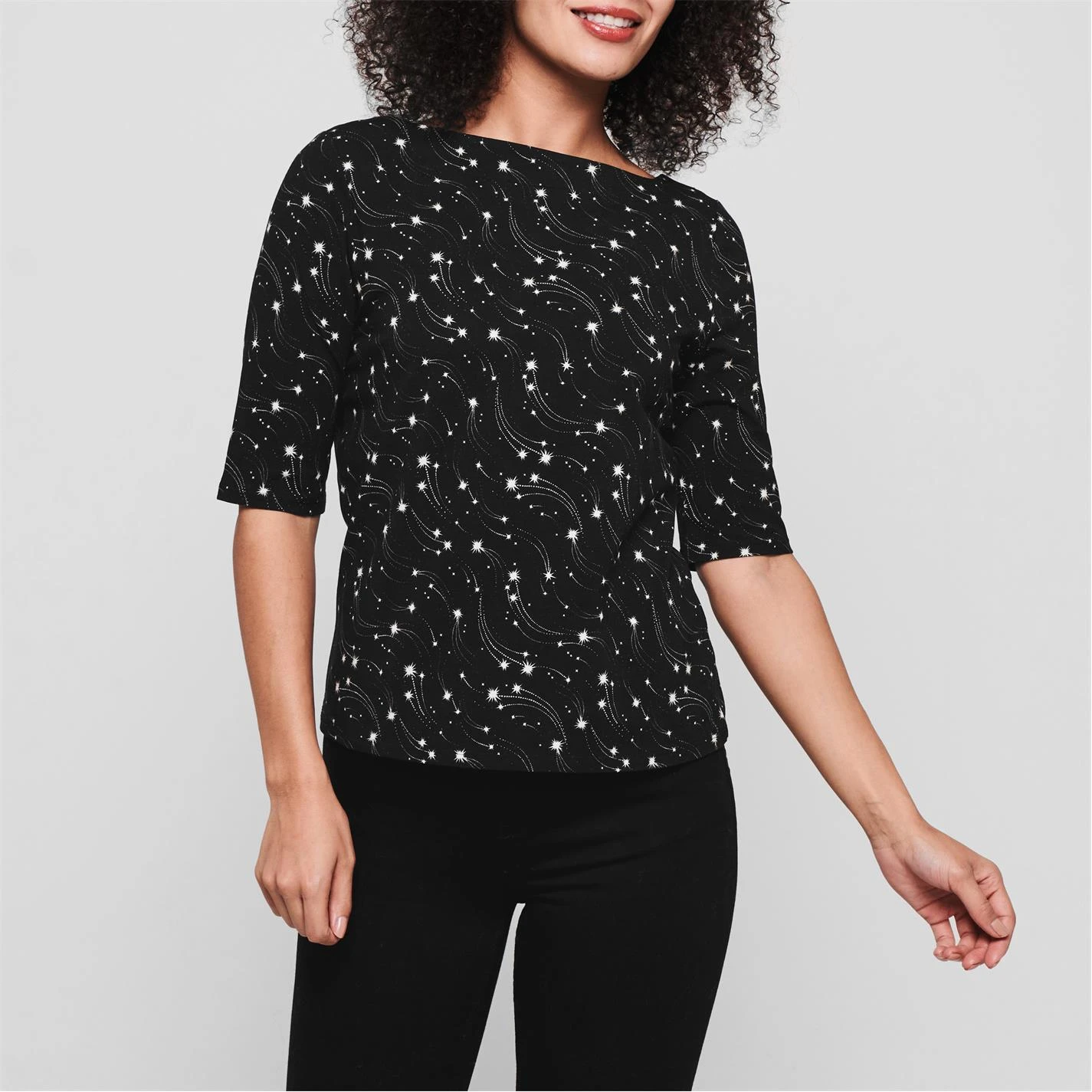 Ted Baker Ted Baker Starez Star T Shirt for Tops Colour Black 4 Ted Baker Ted Baker Starez Star T Shirt for Tops Colour Black - Image 2