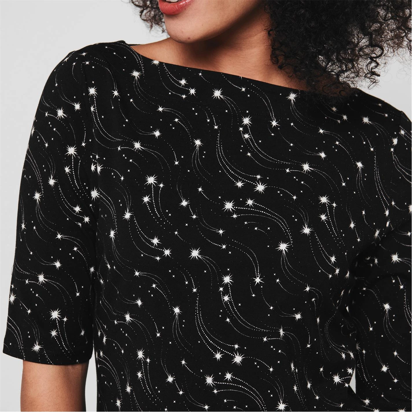 Ted Baker Ted Baker Starez Star T Shirt for Tops Colour Black 6 Ted Baker Ted Baker Starez Star T Shirt for Tops Colour Black - Image 4