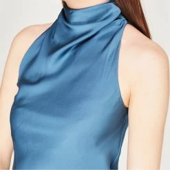 Ted Baker Jadis Cowl Sleeveless Top for Tops Colour Mid Blue -Outlet Wardrobe Mix Store 64765818 xxl a3