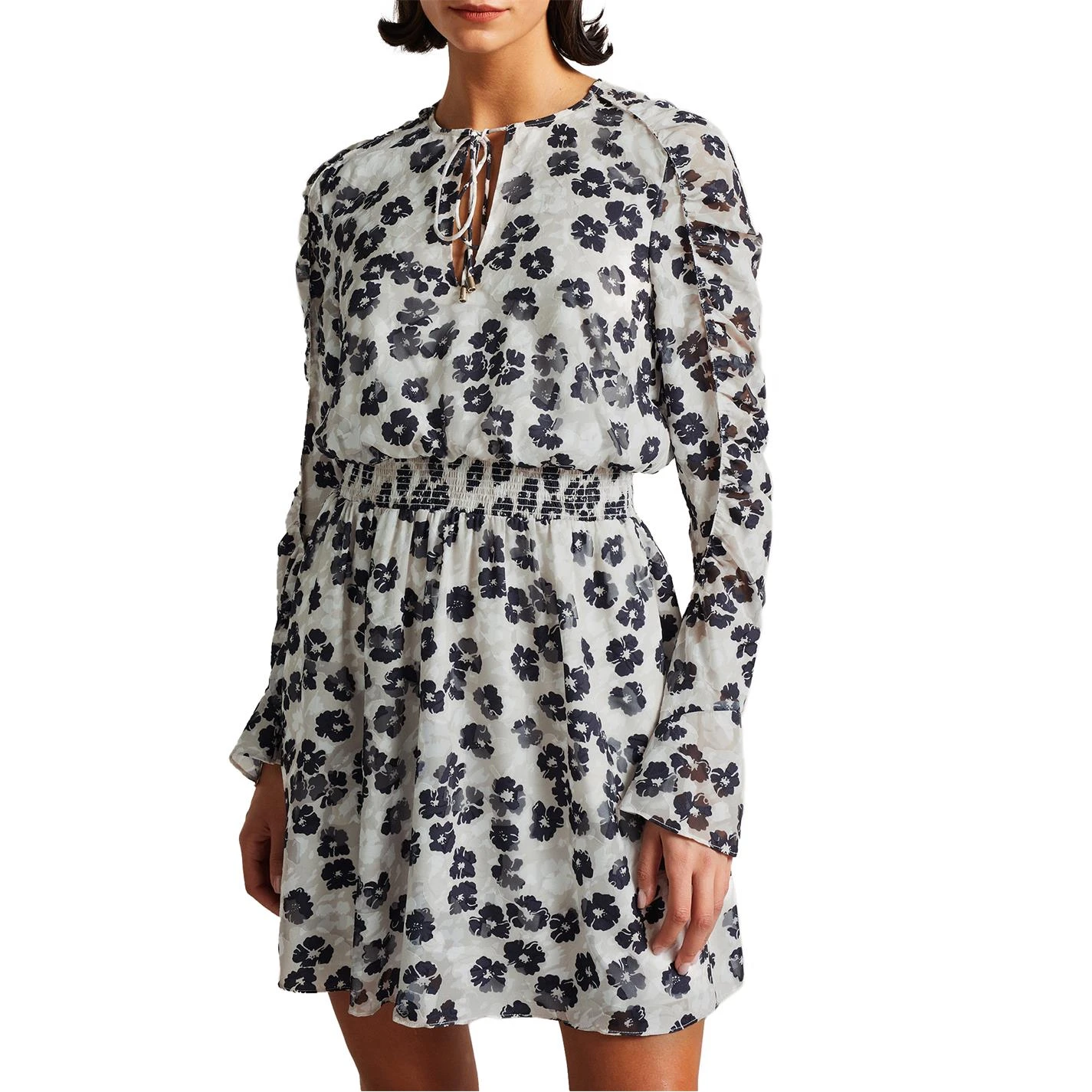 Ted Baker Felici Mini Dress for Dresses Colour Grey 6 Ted Baker Felici Mini Dress for Dresses Colour Grey - Image 4