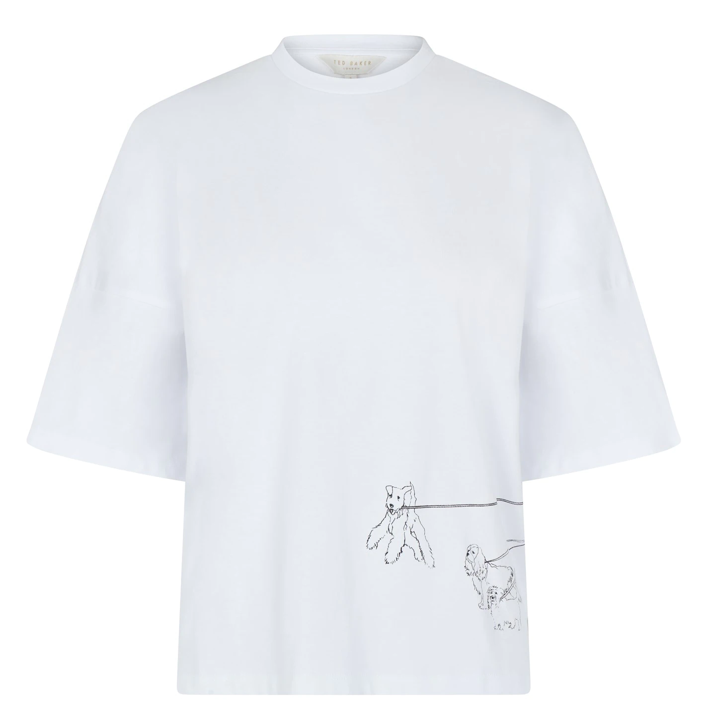 Ted Baker Gramiey Graphic T-Shirt for Tops Colour White 3 Ted Baker Gramiey Graphic T-Shirt for Tops Colour White