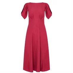 Ted Baker Tulipi Midi Dress for Wedding Guest Dresses Colour Mid Pink