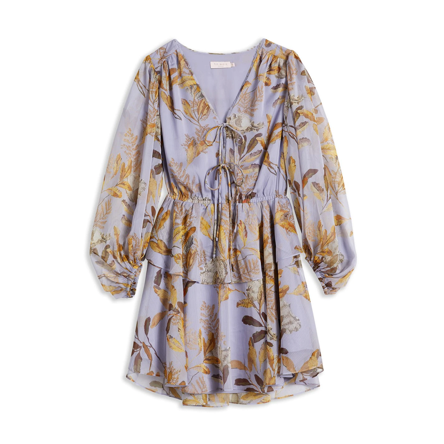 Ted Baker Gretia V-Neck Dress for Dresses Colour Lilac 3 Ted Baker Gretia V-Neck Dress for Dresses Colour Lilac