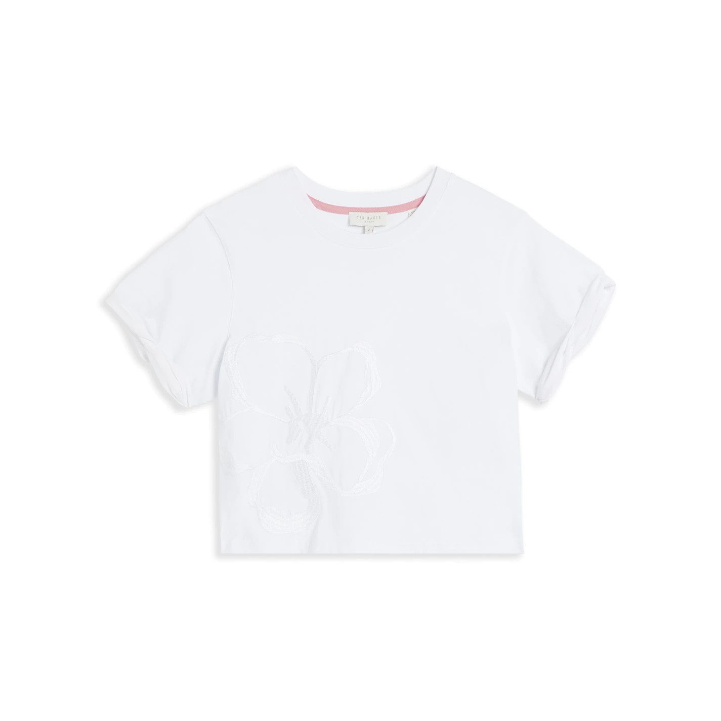 Ted Baker Carmyn Embroidered T-Shirt for Tops Colour White 3 Ted Baker Carmyn Embroidered T-Shirt for Tops Colour White