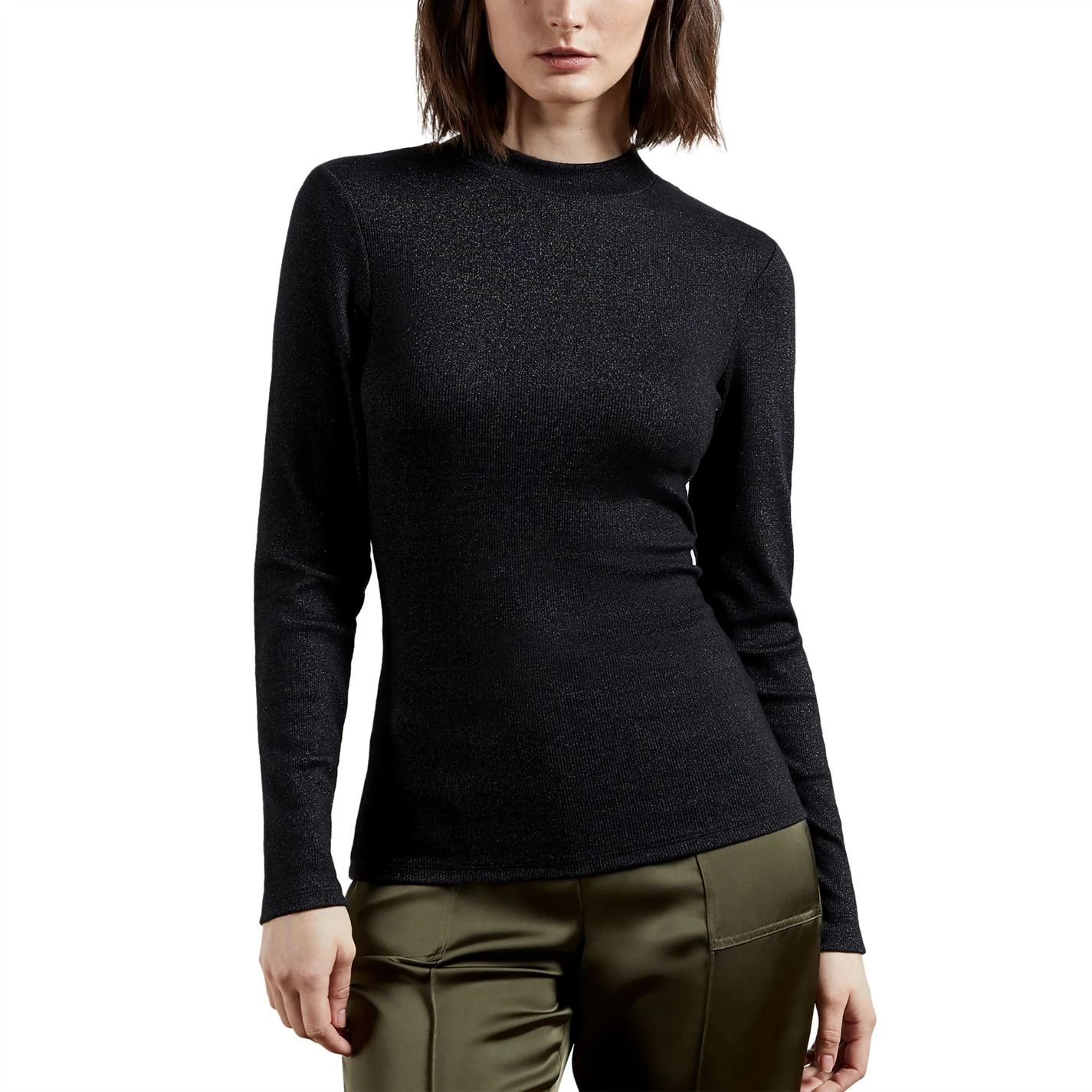 Ted Baker Stormie Long Sleeve T Shirt for Tops Colour Black 4 Ted Baker Stormie Long Sleeve T Shirt for Tops Colour Black - Image 2