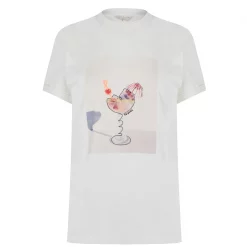 Ted Baker Ted Baker Gin T-Shirt Womens for Tops Colour White