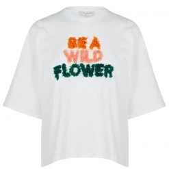 Ted Baker Flower Graphic T-Shirt for Tops Colour Ivory