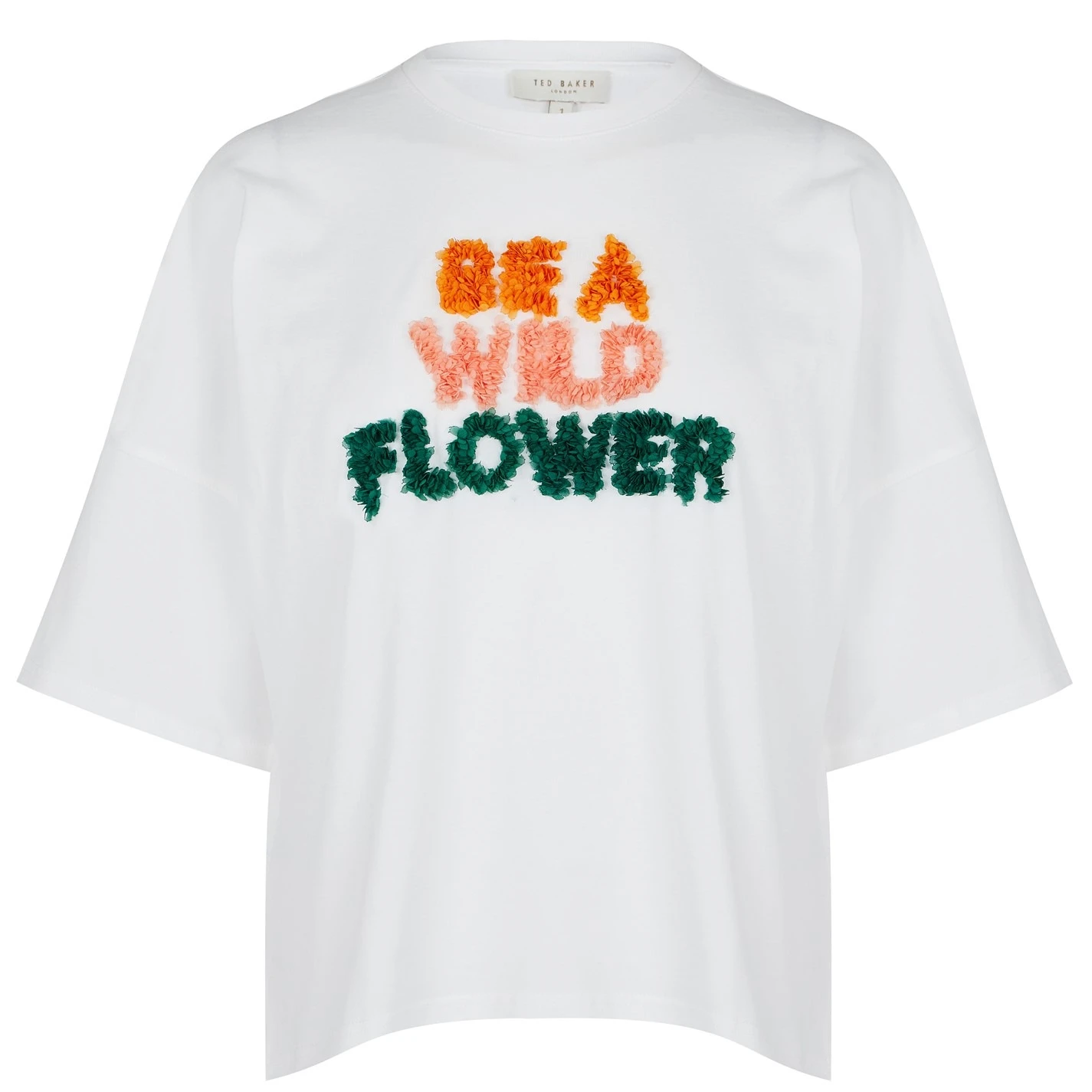 Ted Baker Flower Graphic T-Shirt for Tops Colour Ivory 3 Ted Baker Flower Graphic T-Shirt for Tops Colour Ivory