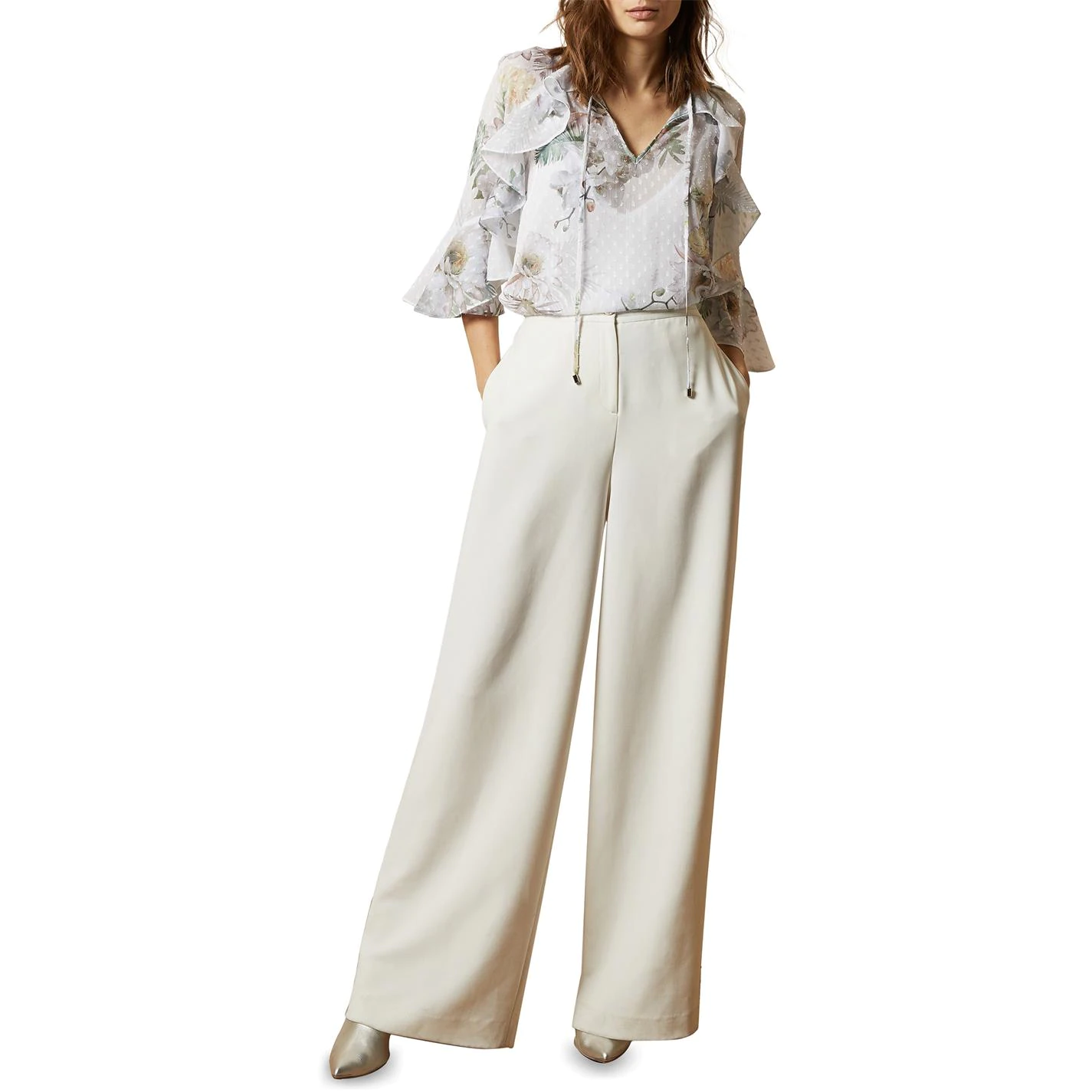 Ted Baker Mariiey Cami Top for Tops Colour Ivory 4 Ted Baker Mariiey Cami Top for Tops Colour Ivory - Image 2