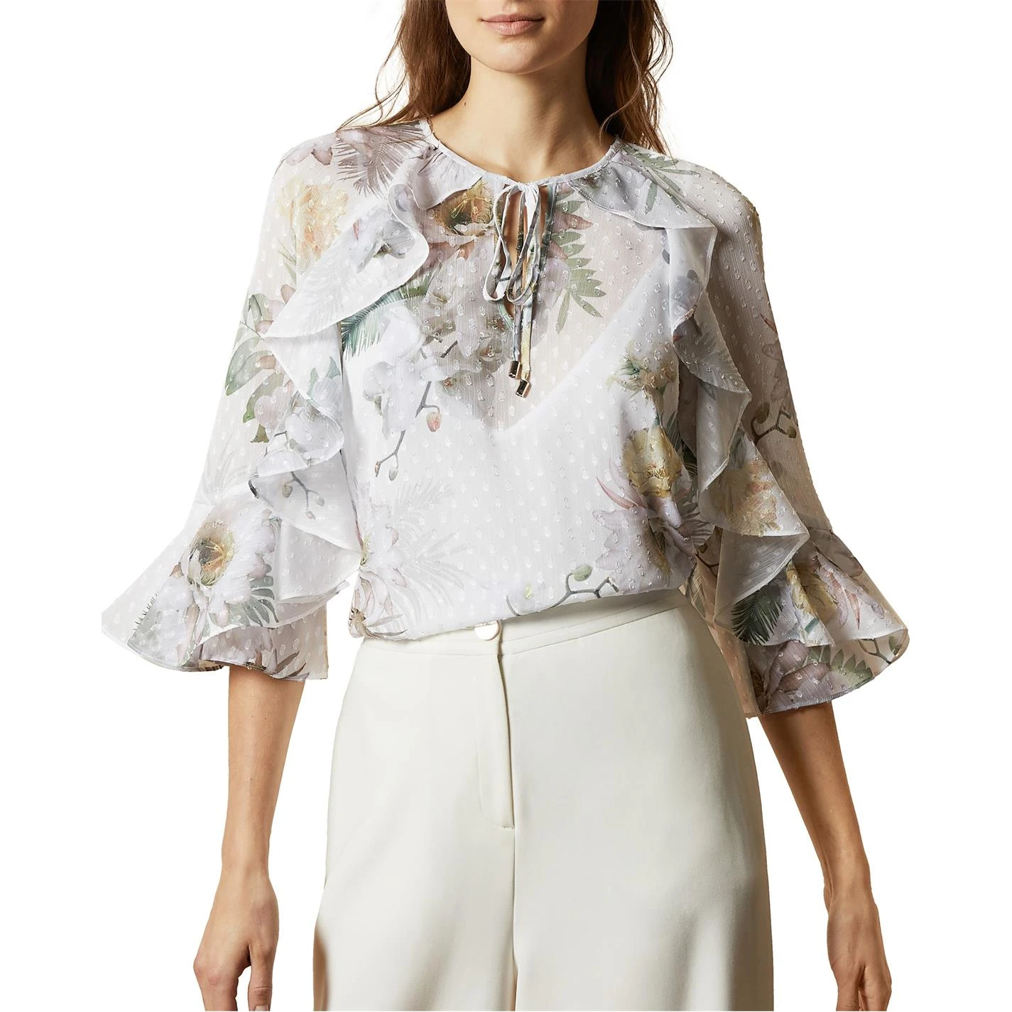 Ted Baker Mariiey Cami Top for Tops Colour Ivory 6 Ted Baker Mariiey Cami Top for Tops Colour Ivory - Image 4