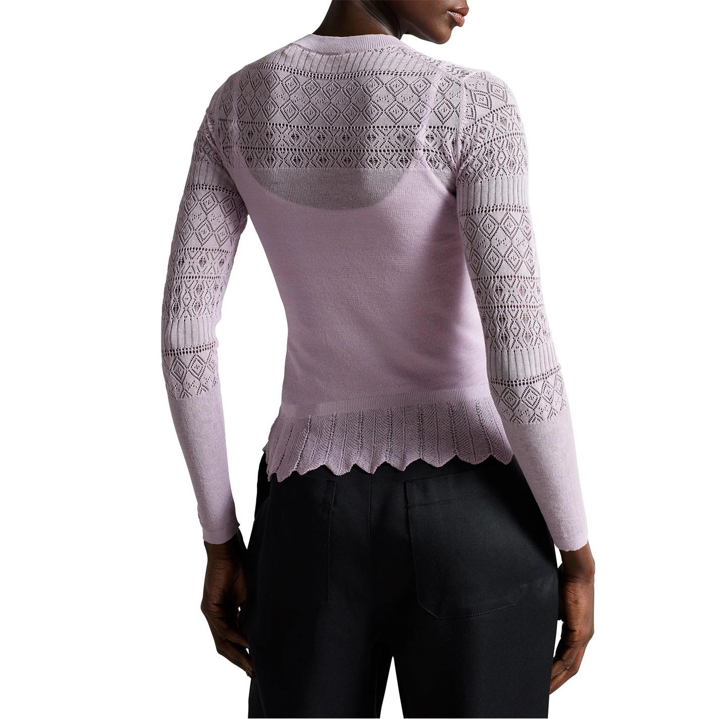 Ted Baker Hilen Knit Top for Tops Colour Lilac 6 Ted Baker Hilen Knit Top for Tops Colour Lilac - Image 4