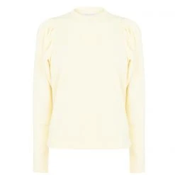 Ted Baker Kelesi Puff Sleeve Top for Hoodies and Sweatshirts Colour Yellow