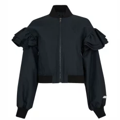 Ted Baker Beckiey Frill Bomber Jacket for Coats & Jackets Colour Dark Navy