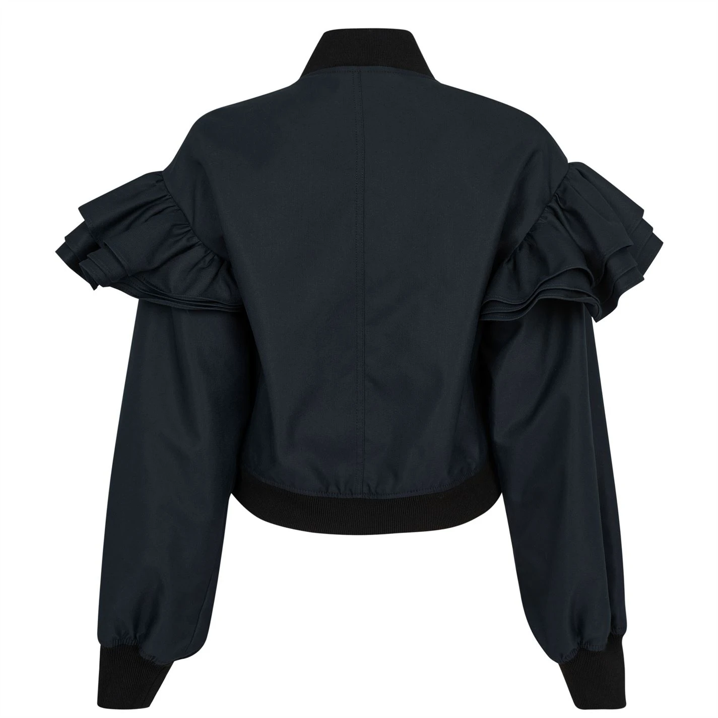 Ted Baker Beckiey Frill Bomber Jacket for Coats & Jackets Colour Dark Navy 4 Ted Baker Beckiey Frill Bomber Jacket for Coats & Jackets Colour Dark Navy - Image 2