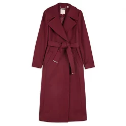 Ted Baker Ted Rosiey Wool Longline Coat for Coats & Jackets Colour Dp Purple