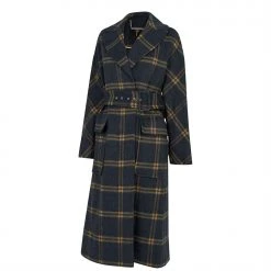 Ted Baker Adelyyn Check Coat for Coats & Jackets Colour Dk Navy -Outlet Wardrobe Mix Store 66789118 xxl a11