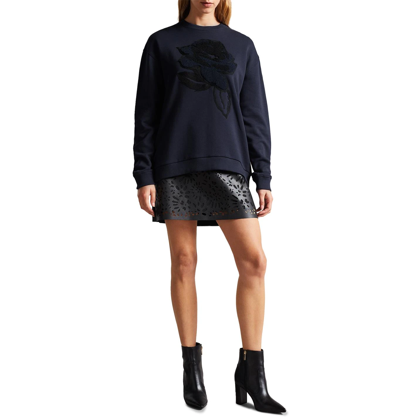 Ted Baker Darsena Sweatshirt for Hoodies and Sweatshirts Colour Navy 4 Ted Baker Darsena Sweatshirt for Hoodies and Sweatshirts Colour Navy - Image 2