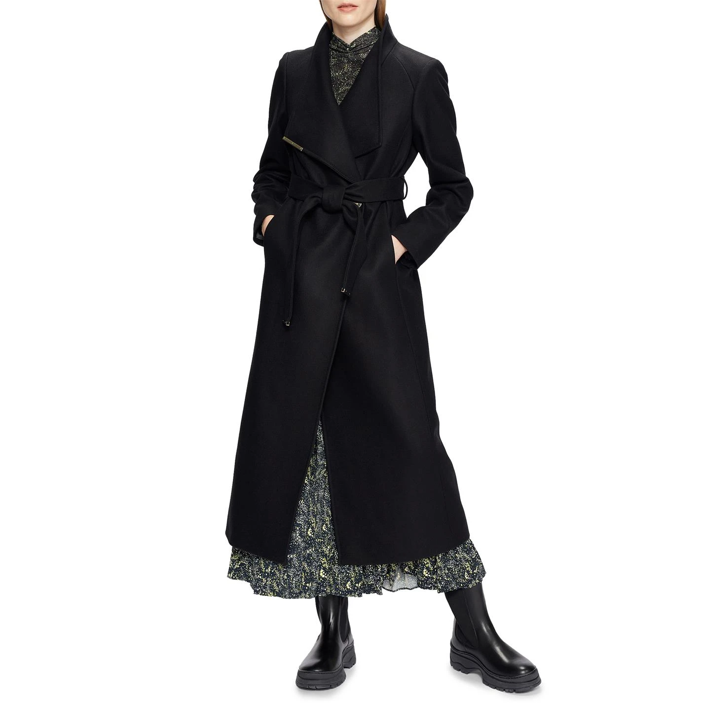 Ted Baker Rosell Longline Coat for Coats & Jackets Colour Black 4 Ted Baker Rosell Longline Coat for Coats & Jackets Colour Black - Image 2