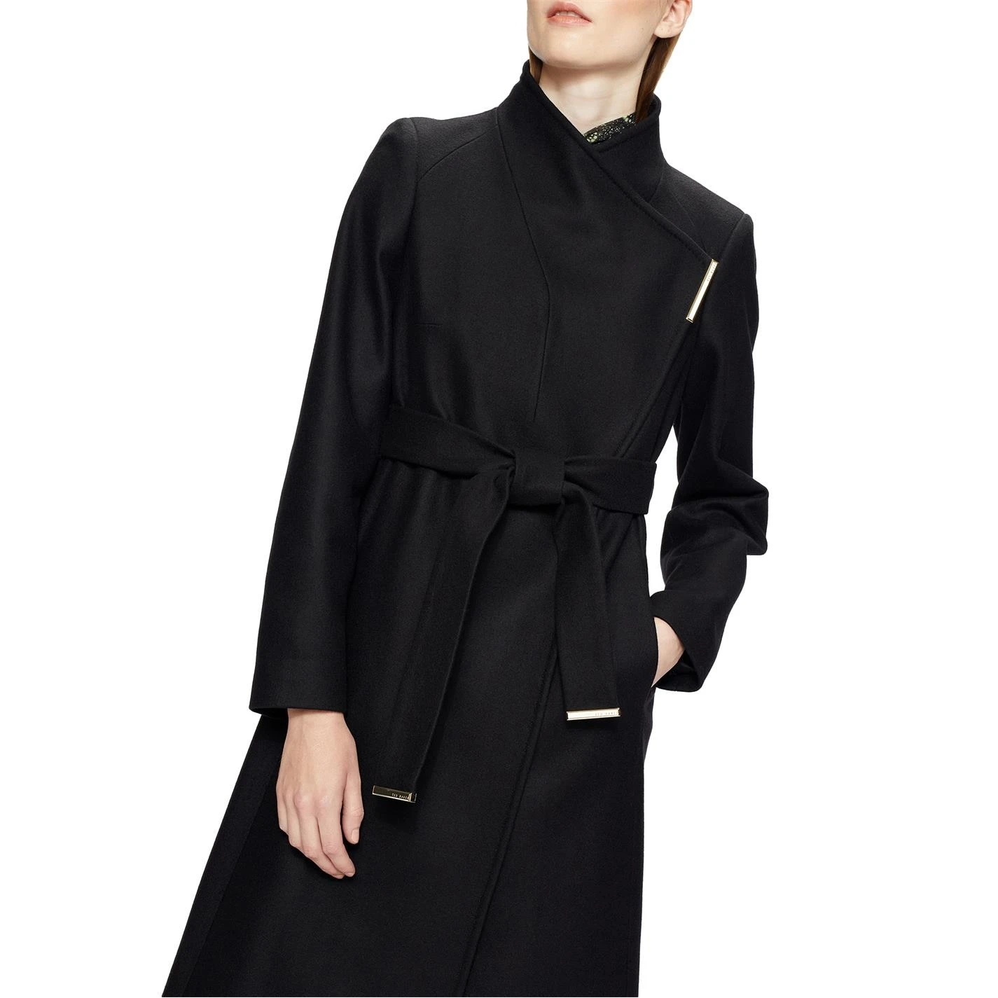 Ted Baker Rosell Longline Coat for Coats & Jackets Colour Black 6 Ted Baker Rosell Longline Coat for Coats & Jackets Colour Black - Image 4