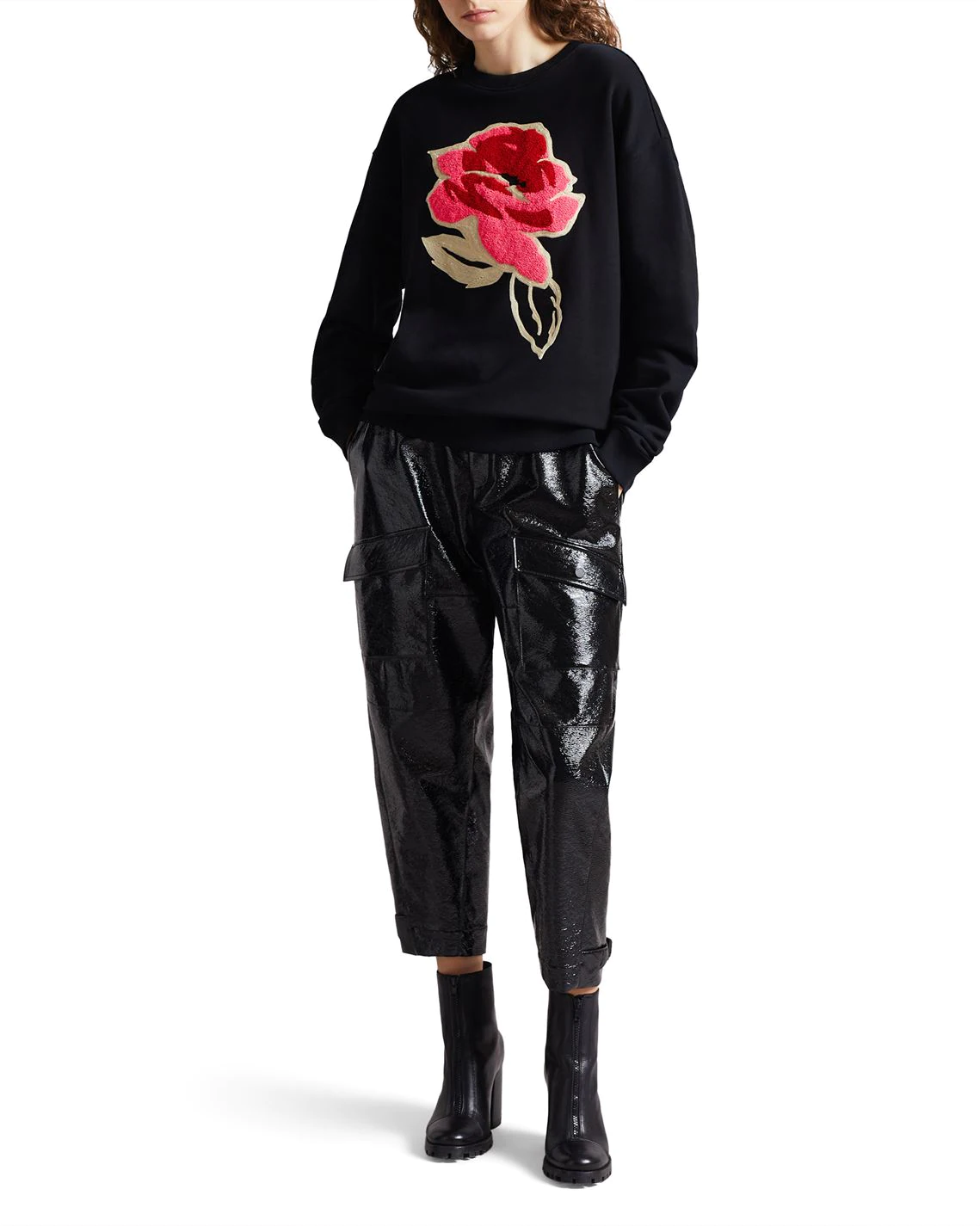 Ted Baker Floesa Sweat for Hoodies and Sweatshirts Colour Black 4 Ted Baker Floesa Sweat for Hoodies and Sweatshirts Colour Black - Image 2