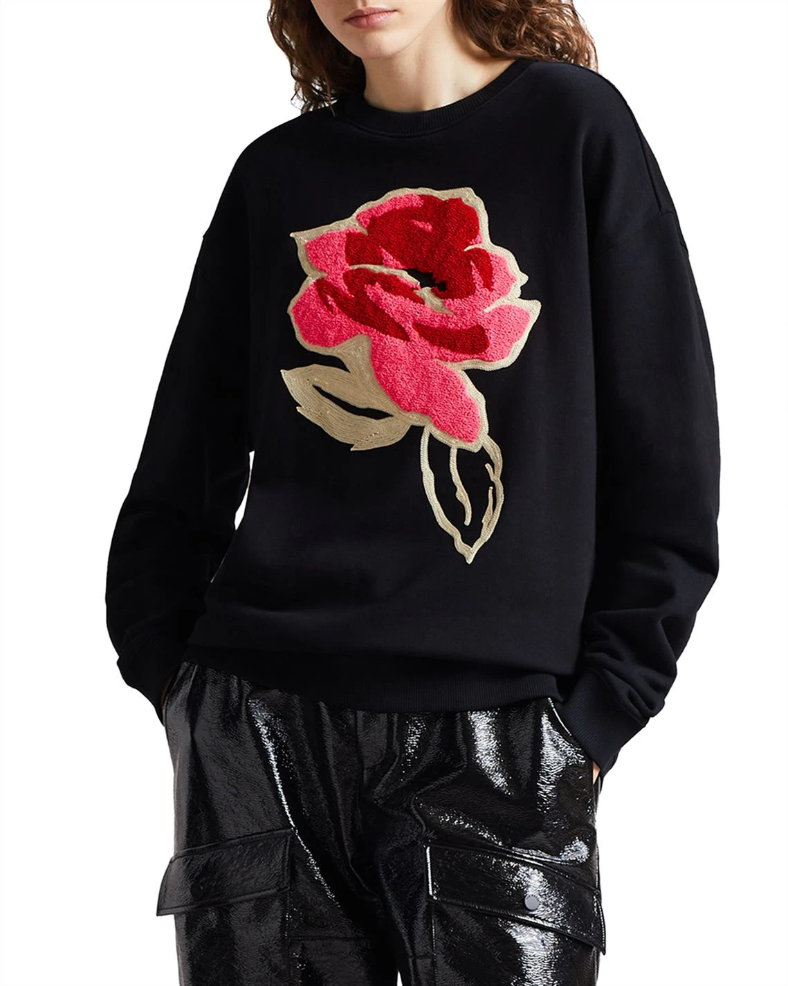 Ted Baker Floesa Sweat for Hoodies and Sweatshirts Colour Black 6 Ted Baker Floesa Sweat for Hoodies and Sweatshirts Colour Black - Image 4